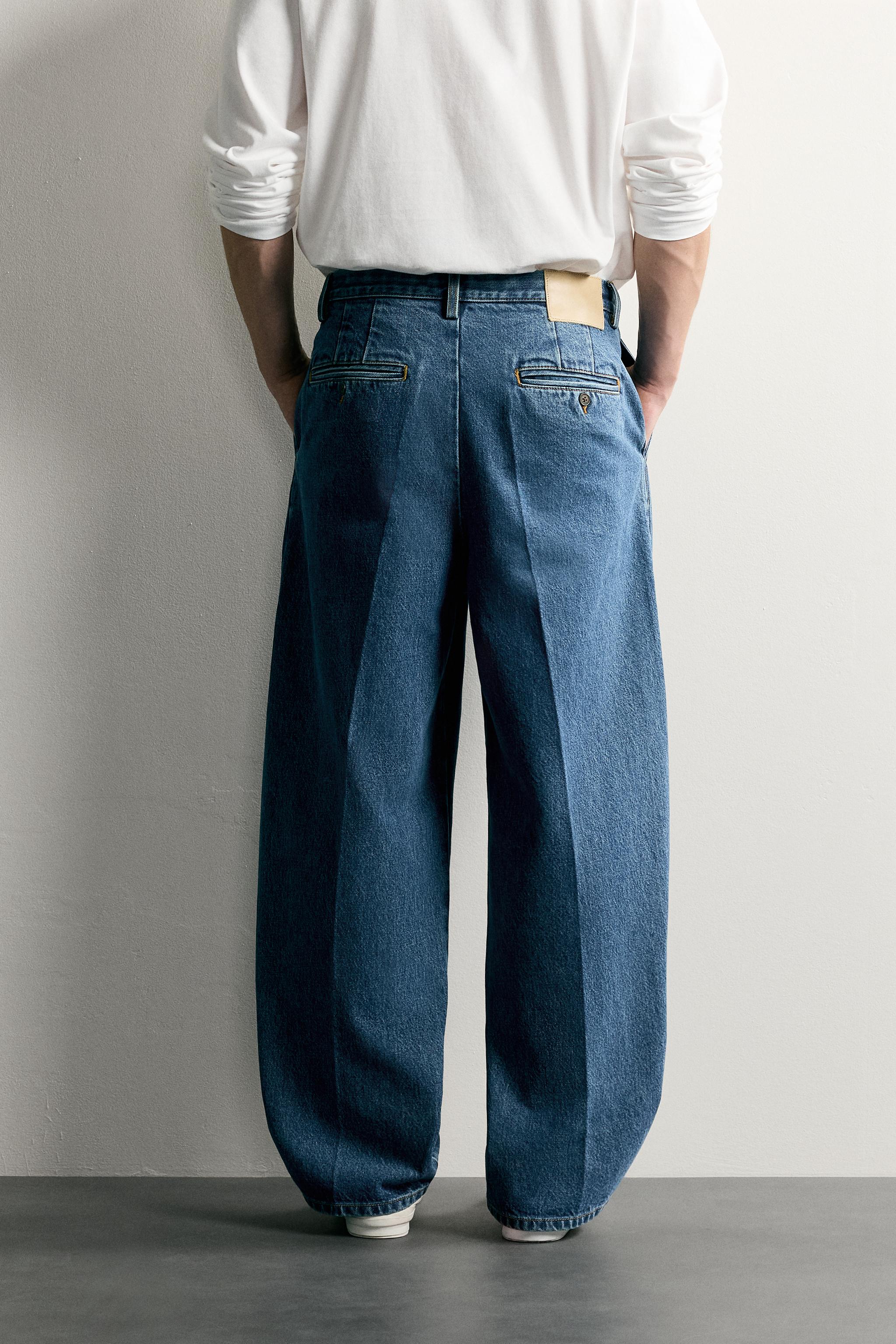 REGULAR FIT DENIM CHINO TROUSERS